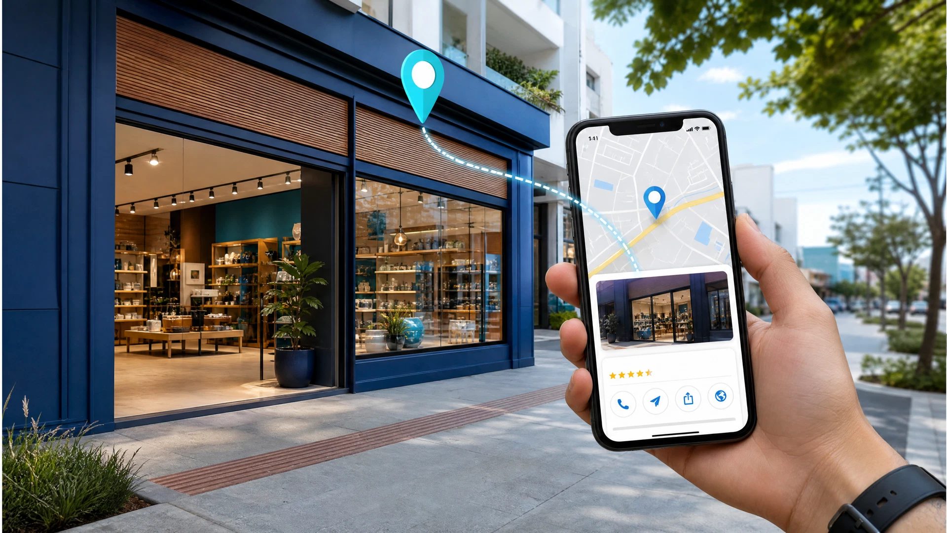 Demonstração de tour 360° para Google & negócios locais